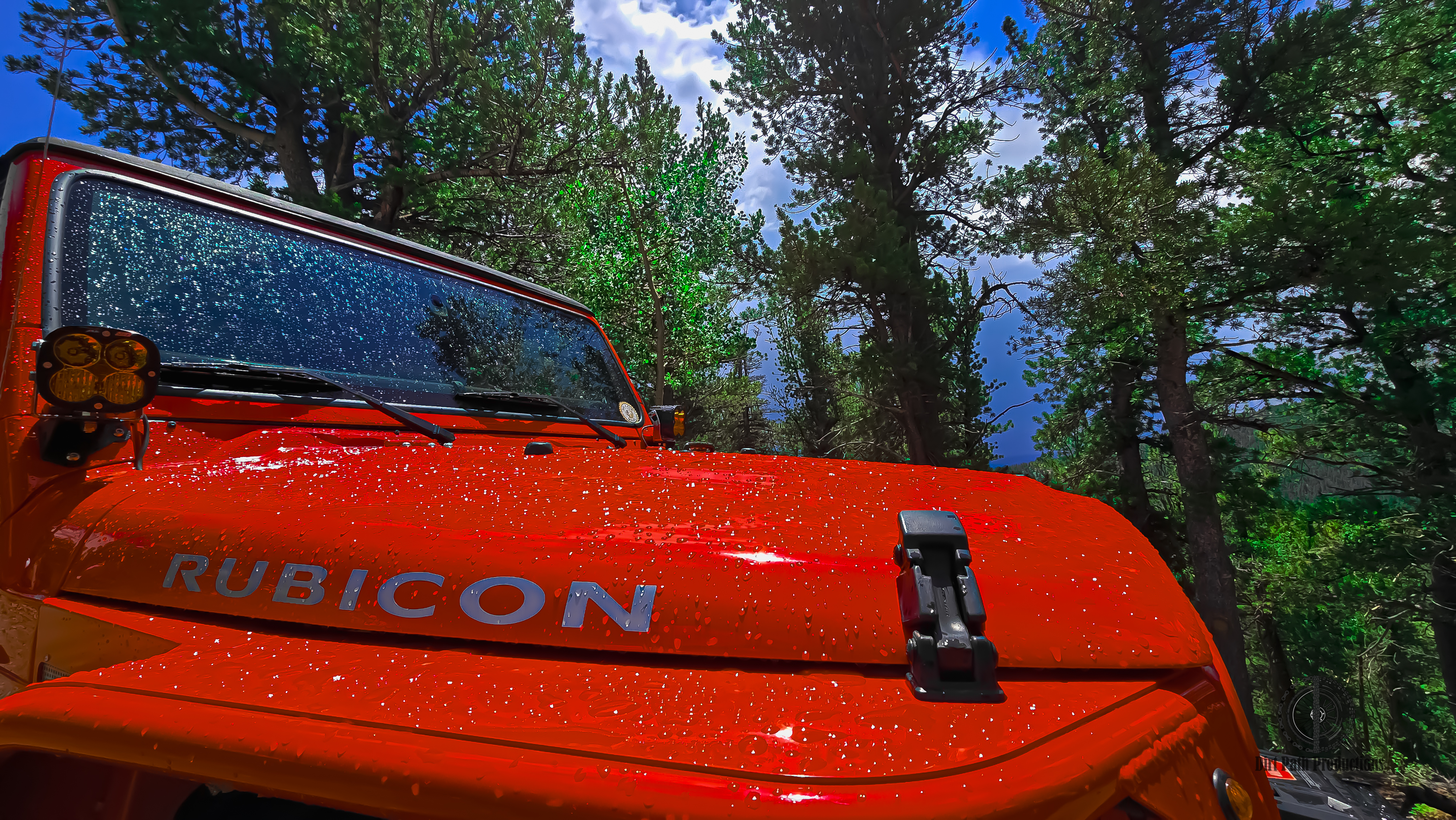 Aerial drone photography of rugged trail terrain